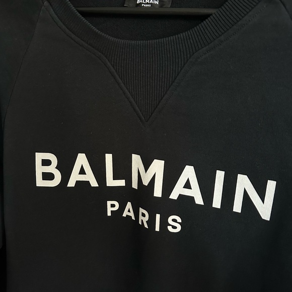 Balmain Foil Sweatshirt ‘Noir/Argent’ - Picture 4 of 16